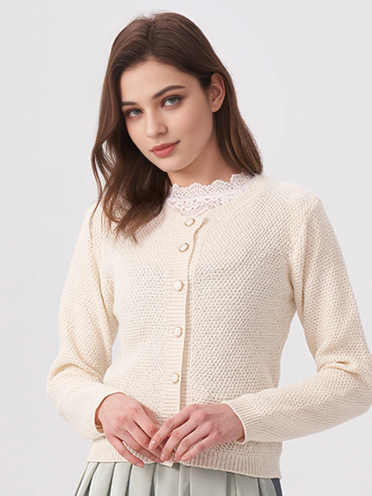 Rosa Dirndl mit Strickjacke