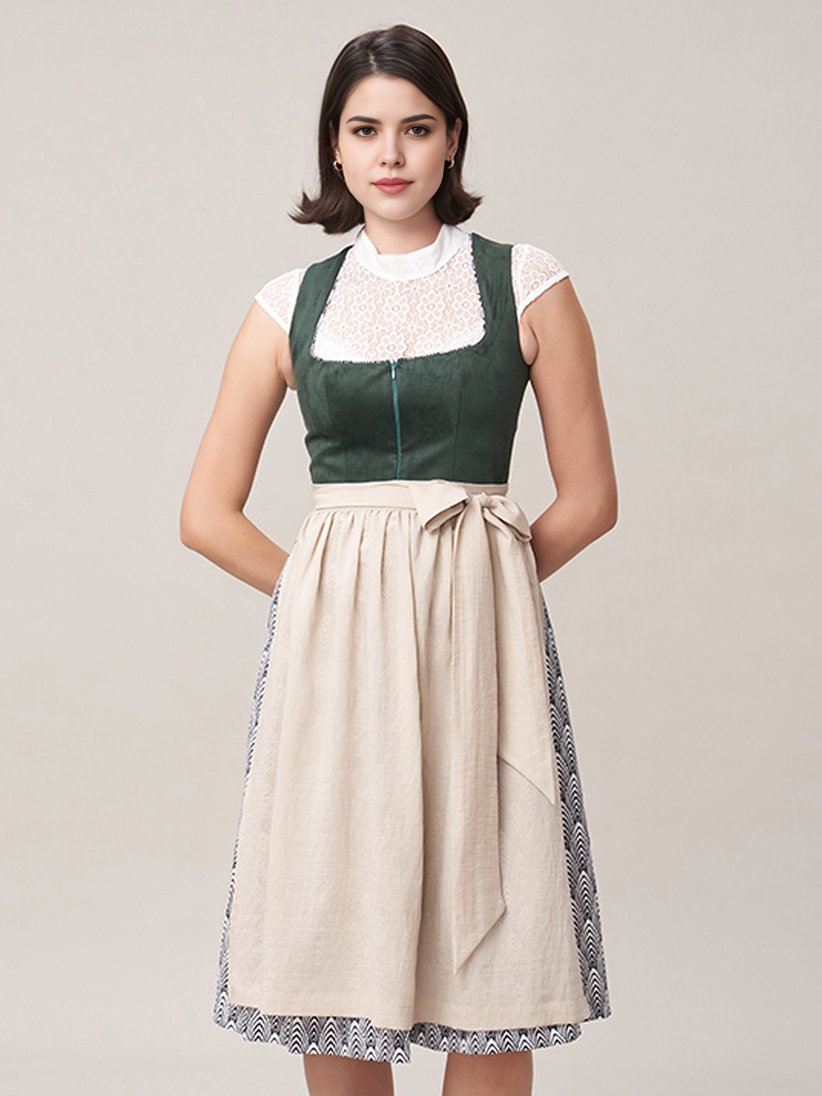Moderne Dirndl in Grün mit urbanem Chic