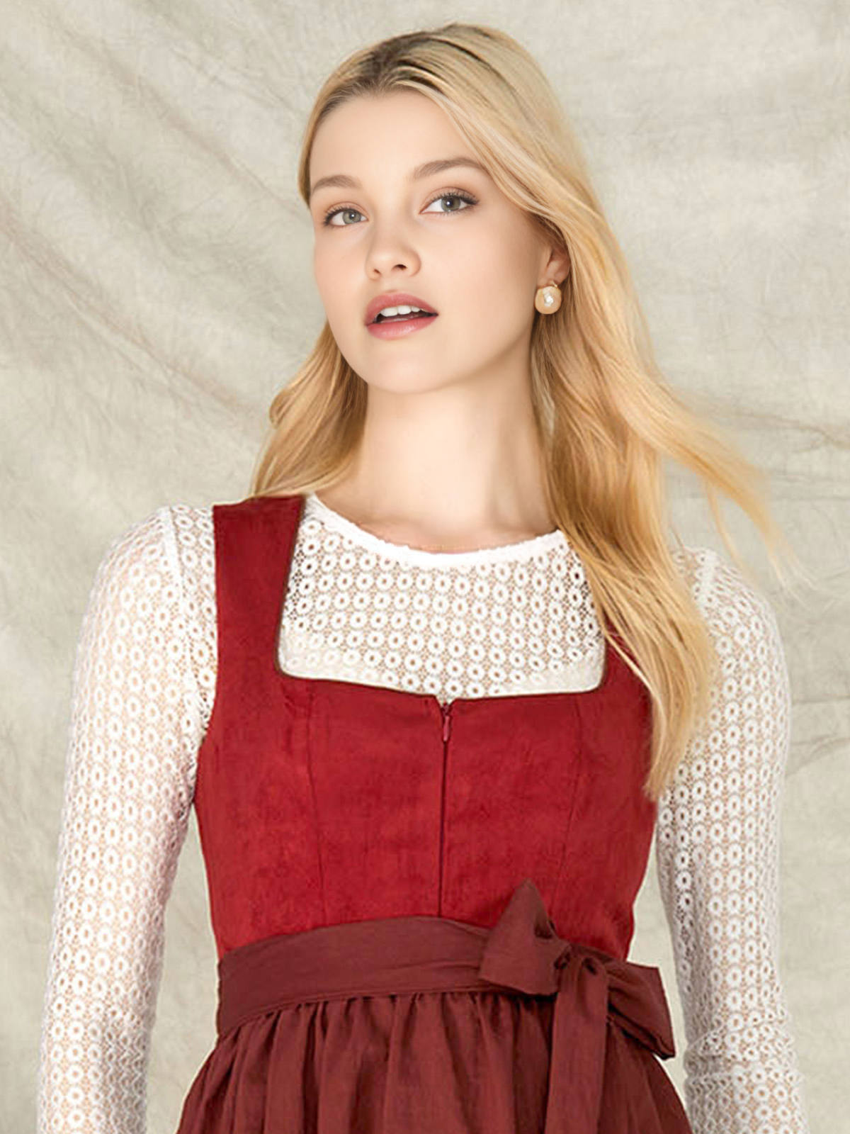 Dirndlbluse in Rot