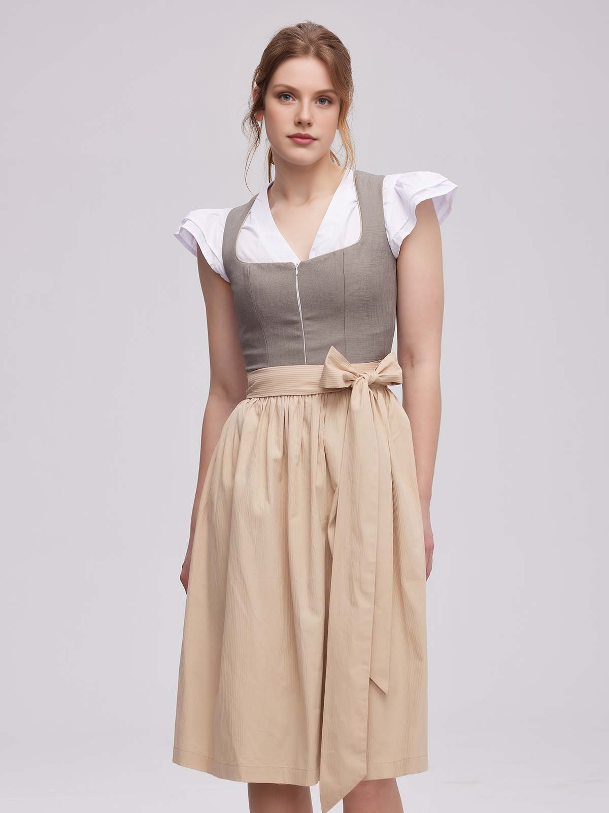 Elegantes Dirndl in Grau
