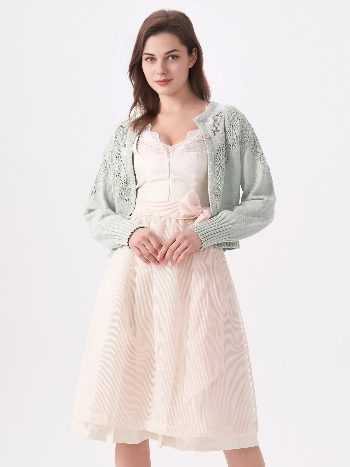 Dirndl Bluse in Grün
