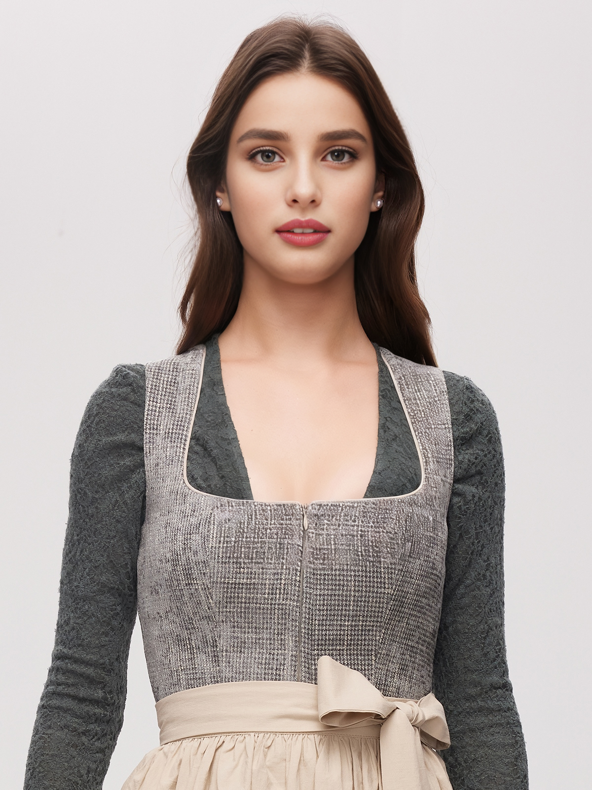 Dirndl Mini Blau in Grün